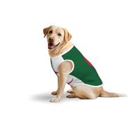 Gilet en coton doux et léger avec motif drapeau de l'Algérie pour animaux de compagnie - Débardeur sans manches pour chiens de taille moyenne et grande