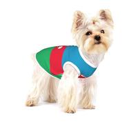Gilet en coton imprimé drapeau de l'Azerbaïdjan pour animal domestique S Vêtements doux élastique respirant Pull pour animal domestique