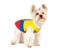 Gilet en coton imprimé drapeau de l'Équateur pour animal domestique M Vêtements doux élastique respirant Pull pour animal domestique
