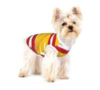Gilet en coton imprimé drapeau de l'Espagne M pour chien chat Vêtements doux élastique respirant Pull pour animal domestique