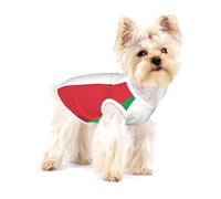 Gilet en coton imprimé drapeau de l'Italie S pour chien et chat - Doux et élastique - Respirant