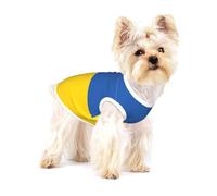 Gilet en coton imprimé drapeau de l'Ukraine pour chien ou chat Taille L