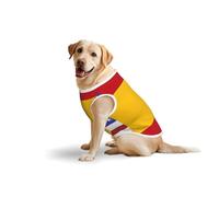 Gilet en coton pour animaux de compagnie - T-shirt doux et léger, imprimé drapeau américain de l'Espagne sans manches, pour chiens de taille moyenne et grande taille