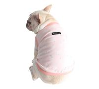 Gilet en coton pour bouledogue français, léger, extensible et doux, sans manches, respirant, rose, taille XS