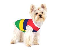 Gilet en coton pour petit chien Motif drapeau de l'île Maurice Taille S - Vêtement respirant, doux et confortable pour animaux de compagnie pour chats et chiens