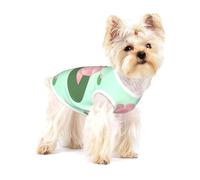 Gilet en coton pour petit chien Motif fleurs de lotus en attente de fleurir Taille S - Vêtement respirant, doux et confortable pour animaux de compagnie pour chats et chiens