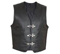 Gilet en cuir pour Biker sans poches et sans pages Lacets
