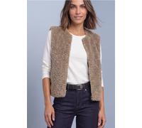 Gilet en fausse fourrure avec poches et fermeture à zip