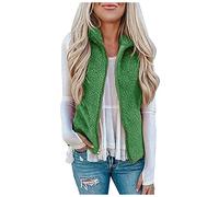 Gilet en fourrure synthétique pour femme - Automne et hiver - Chaud sans manches - Veste en fourrure décontractée - Manteau d'automne - Veste de saison - Gilet en polaire - Gilet en fourrure