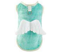 Gilet en fourrure uni pour chiens de petite et grande taille - Vêtements doux de couleur unie - Pull à ailes de dessin animé - Pyjama de printemps pour chien