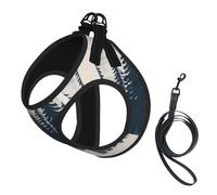Gilet en maille respirante pour petits chiens et chats - Réfléchissant | With Accessories Wilderness Fox Harnais pour petit animal de compagnie Motif renard Taille S - Maille aérée légère avec