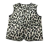 Gilet en Molleton Polaire Femme Veste sans Manches Doux Coupe Classique Grandes Filles Couleur Unie Mode Bouton MatelasséE Blouson sans Manche ÉLéGant Chaud Fourrure Gilets Casual d'hiver avec Poches