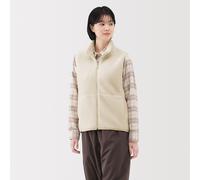 Gilet en polaire Boa de polyester recyclé pour femme Rose Cendré L