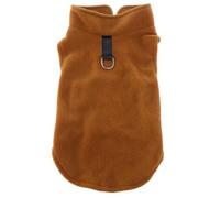 Gilet en polaire pour chien, vêtements chauds sans manches pour animaux de compagnie avec col montant, anneau de traction pour attacher facilement la laisse, vêtement confortable pour la peau