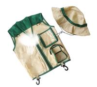 Gilet et chapeau d'aventuriers pour - Costume de jeu fantastique pour | Gilet et chapeau de camping pour activités de plein air Activités telles que la randonnée, visite au zoo