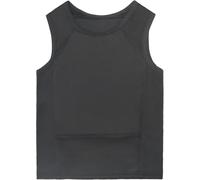 Gilet Exécutif Discret Niveau IIIA Gilet Pare-balles - Cocealed Soft Ati-Bullet T Shirt Vêtements De Travail pour La Protection De La Sécurité Personnelle, Black, L