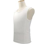 Gilet Exécutif Discret Niveau IIIA Gilet Pare-balles - Cocealed Soft Ati-Bullet T Shirt Vêtements De Travail pour La Protection De La Sécurité Personnelle, White, 4XL