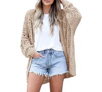 Gilet Femme Cardigan Long à Col en V Gilets Torsadé Femme Gilet Femmes Hiver Pull avec Poches Boutons Mode Élégant Manteaux Chaude Solid Color Chic Automne et Hiver Conforts Les Cent Vetement Femme