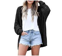 Gilet Femme Cardigan Long à Col en V Gilets Torsadé Femme Gilet Femmes Hiver Pull avec Poches Boutons Mode Élégant Manteaux Chaude Solid Color Chic Automne et Hiver Conforts Les Cent Vetement Femme