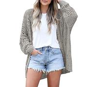 Gilet Femme Cardigan Long à Col en V Gilets Torsadé Femme Gilet Femmes Hiver Pull avec Poches Boutons Mode Élégant Manteaux Chaude Solid Color Chic Automne et Hiver Conforts Les Cent Vetement Femme