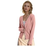 Gilet Femme Cardigan Pull Cachemire Col V Long Grande Taille Gilets Chic et Elegant LéGer Manches Longues Laine Cardigan avec Boutons Pulls En Tricot Mode EláStique Top Hiver Chaud Vetement Femme
