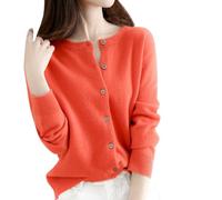 Gilet Femme Cardigan Pull Cachemire Col V Long Grande Taille Gilets Chic et Elegant LéGer Manches Longues Laine Cardigan avec Boutons Pull en Tricot Mode EláStique Top Hiver Chaud Vetement Femme