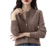 Gilet Femme Cardigan Pull Cachemire Col V Long Grande Taille Gilets Chic et Elegant LéGer Manches Longues Laine Cardigan avec Boutons Pull en Tricot Mode EláStique Top Hiver Chaud Vetement Femme