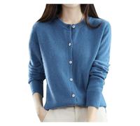 Gilet Femme Cardigan Pull Cachemire Col V Long Grande Taille Gilets Chic et Elegant LéGer Manches Longues Laine Cardigan avec Boutons Pull En Tricot EláStique Top Hiver Chaud Vetement Femme
