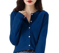 Gilet Femme Cardigan Pull Cachemire Col V Long Grande Taille Gilets Chic et Elegant LéGer Manches Longues Laine Cardigan avec Boutons Pull en Tricot Mode EláStique Top Hiver Chaud Vetement Femme