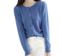 Gilet Femme Cardigan Pull Cachemire Col V Long Grande Taille Gilets Chic et Elegant LéGer Manches Longues Laine Cardigan avec Boutons Pull en Tricot Mode EláStique Top Hiver Chaud Vetement Femme