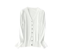 Gilet Femme Cardigan Pull Cachemire Col V Long Grande Taille Gilets Chic et Elegant LéGer Manches Longues Laine Cardigan avec Boutons Pull en Tricot Mode EláStique Top Hiver Chaud Vetement Femme
