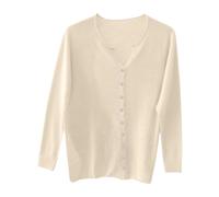 Gilet Femme Cardigan Pull Cachemire Col V Long Grande Taille Gilets Chic et Elegant LéGer Manches Longues Laine Cardigan avec Boutons Pull en Tricot Mode EláStique Top Hiver Chaud Vetement Femme