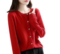 Gilet Femme Cardigan Pull Cachemire Col V Long Grande Taille Gilets Chic et Elegant LéGer Manches Longues Laine Cardigan avec Boutons Pull en Tricot Mode EláStique Top Hiver Chaud Vetement Femme