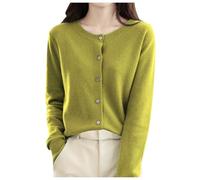 Gilet Femme Cardigan Pull Cachemire Col V Long Grande Taille Gilets Chic et Elegant LéGer Manches Longues Laine Cardigan avec Boutons Pull en Tricot Mode EláStique Top Hiver Chaud Vetement Femme