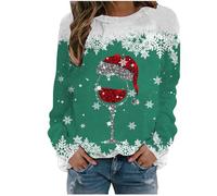 Gilet Femme Chic Et Elegant Doudoune Hiver Sweatshirt Homme Automne Col Rond Festival Noel Chaud Sweatshirts Chauds À Manches Longues Imprimés De Noël Sweat sans Capuche Unisex Poche Kangourou