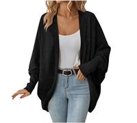 Gilet Femme en Tricot Cardigan Long à Col en V Ouvert sur Le Devant Manches Longues Veste Chic Chic Et Elegant pour Un Style Chic Adapté à Toutes Les Saisons Confortable Gilets La Mode Pas Cher