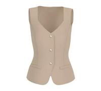 Gilet femme Guess Structured Crepe Beige S