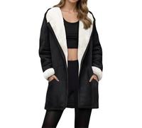 Gilet Femme Hiver Chaud Veste Sweat En Polaire a Capuche Blouson Coupe Ajustée Avec Chaude Coton Casual Décontracté Manteaux Zippée Pour Pull Laine Grande Taille Urbain Élégant Et Épaisse