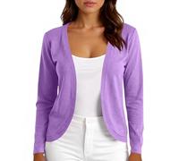 Gilet Femme Manches Longues Aviateur Léger Mariage Veste a Capuche Laine Pull Hiver Chaud Chic Col Chaude Leger Cardigan D Ete en Coton Sweet Femme sans Capuche Pourpre XL