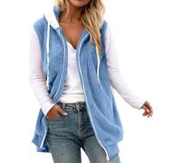 Gilet Femme Sans Manche Polaire Douce Anti-Peluche Lavage Machine Pratique Ourton Élastique Confortable Loisirs Quotidiens Décontracté Intersaison Température Douceur Seconde Peau Veste Manches