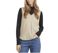 Gilet Femme - VILA - Modèle Viril - Couleur Camel - Col V L
