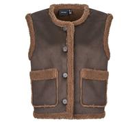 Gilet femmes Vero Moda VMLINA SHORT TEDDY Marron EU S