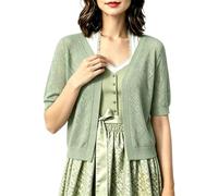 Gilet festif en légère à col rond, manches longues, boutonné sur le devant, | Doudoune Bordeaux Matelassée Carreaux Surchemise Style Patineuse Portage Américain Workwear Evasé Kakie Fourre