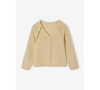 VERTBAUDET Gilet Fille à Volants cérémonie Beige doré 4A