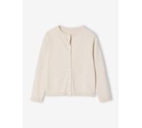 VERTBAUDET Gilet Fille Maille Fine Manches Longues Coeurs Beige chiné 14A