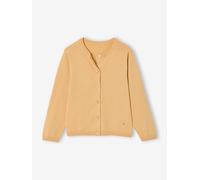 Gilet fille maille fine BASICS jaune 4A