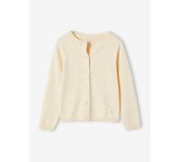 Gilet fille maille fine BASICS vanille 3A