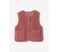 Gilet fille sans manches en sherpa blush 10A