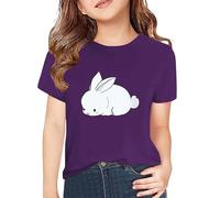 Gilet Fille Sans Manches Fourrure T Shirt Fashion Crew Neck T Shirt For Kids Pull Homme Cardigan (Purple, 8-9 Years)