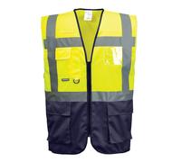 Gilet fluo secouriste Haute Visibilité Portwest Executive Warsaw Jaune / Marine 4XL